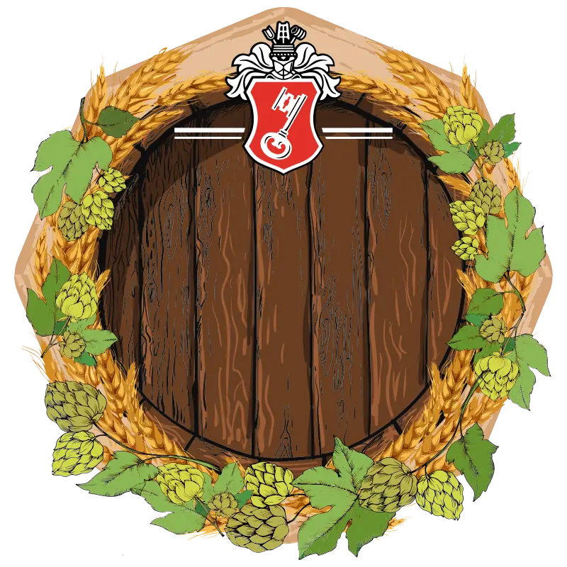 Logoaufbau mit historischem Wappen