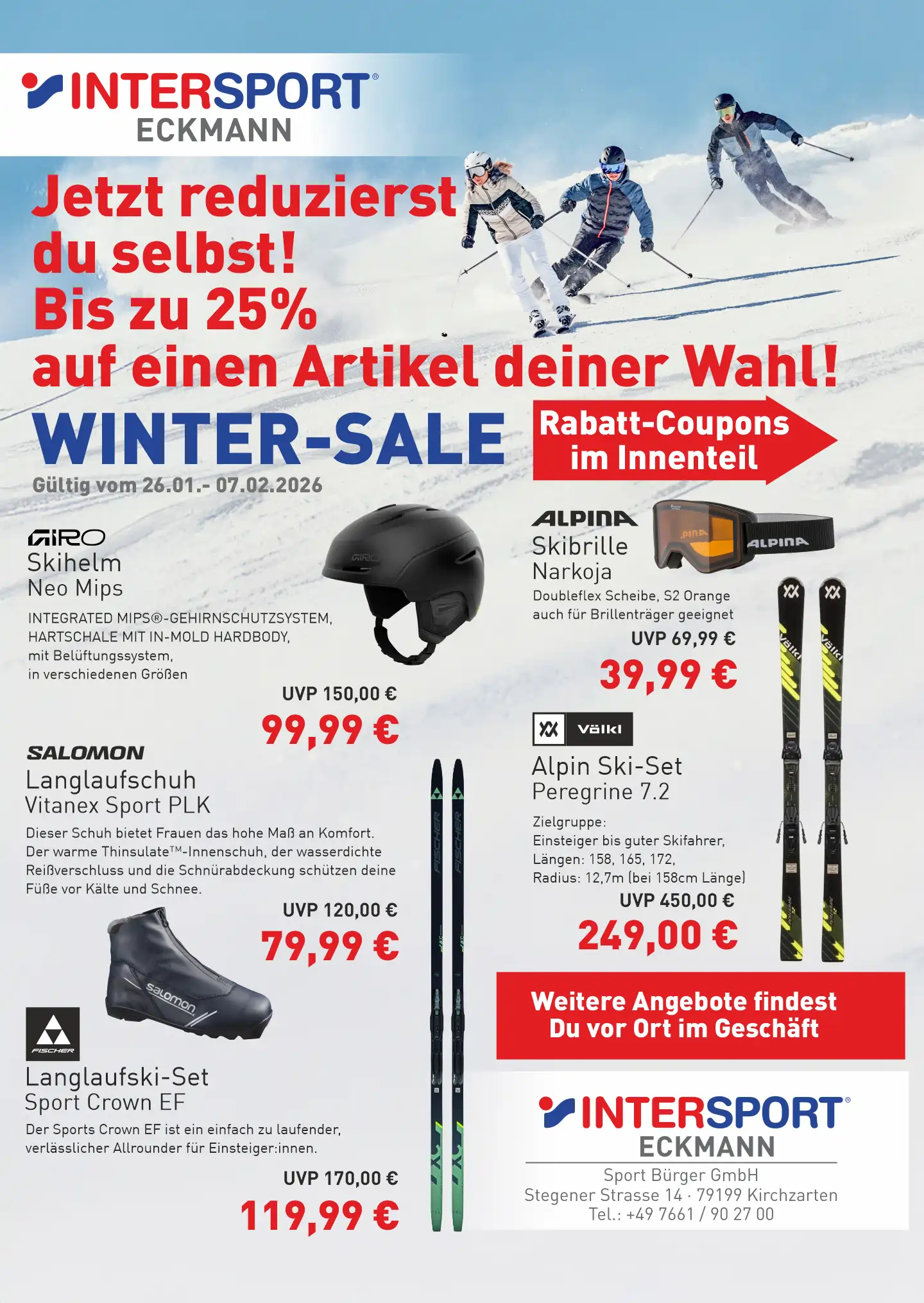 Winter-Sale-Flyer für Intersport Eckmann